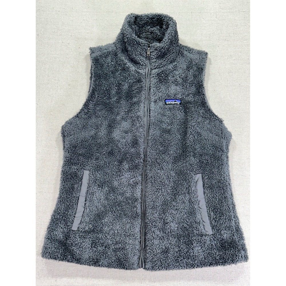 Patagonia Los Gatos Fleece Vest Gray Womens Large Full Zip STY25216 FA16